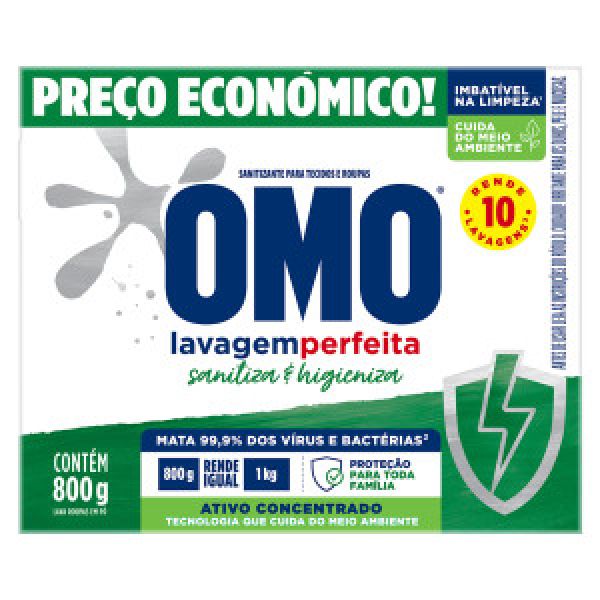 SABAO EM PO OMO LAVAGEM PERFEITA 800G