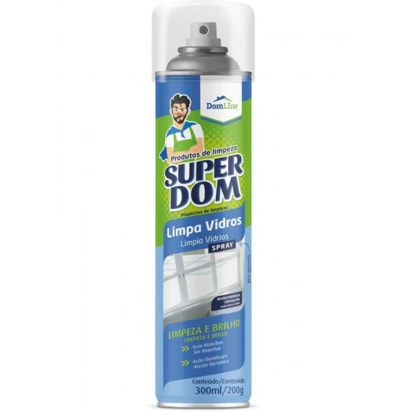 SUPER DOM LIMPA VIDROS SPRAY 300 ML