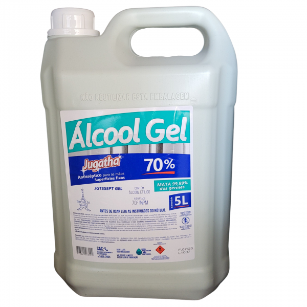 ÁLCOOL GEL 70% ANTISSÉPTICO - JUGATHA  5L