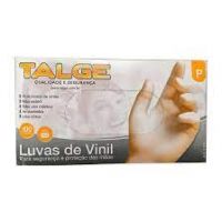 LUVA DE VINIL TALGE COM PO P C/ 100 UN