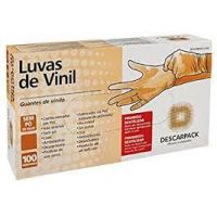 LUVA DE VINIL DESCARPACK SEM PO M C/ 100 UN