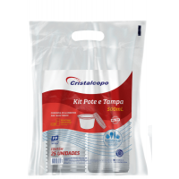 KIT POTE E TAMPA 500 ML C/ 25 UN REDONDO