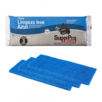 FIBRA LIMPEZA LEVE AZUL - SUPER PRO BETTANIN   (01 PCT C/ 03 UNI - 102MM X 260MM)